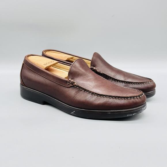 SAS Brown Leather Slip-On Loafers main image 8